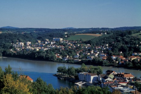 Blick von der Veste Oberhaus in Passau