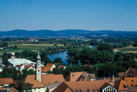 Blick vom Stadtturm in Straubing