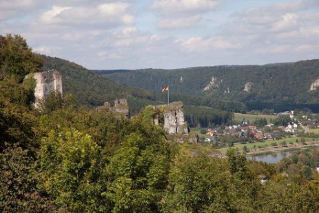Blick von Rosenburg in Riedenburg im Altmühltal